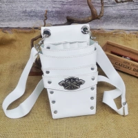 Модные ножницы, поясная сумка, расческа, машинка для стрижки волос, из натуральной кожи