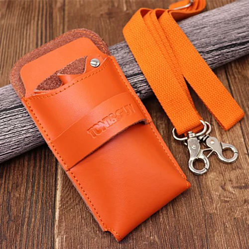 Машинка для стрижки волос, ножницы, поясная сумка, сумка через плечо для стрижки волос, простой и элегантный дизайн, из натуральной кожи