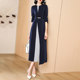 2023 spring new style celebrity temperament fashion French splicing dress slim fit slim wife waist long skirt