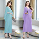 2023 summer foreign style sunscreen big brand silk dress solid color temperament slim bat sleeve mulberry silk long skirt