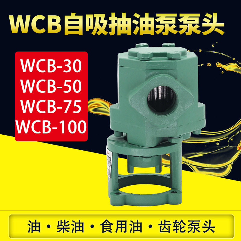 WCB-30 50 75 100 gear pump head self-priming oil pump diesel hydraulic cooking oil electric gear pump cast iron