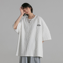 Mint Planet Summer minimalist sub-letter print short sleeve T-shirt Street schoolgirl loose Half sleeve top