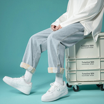 Mint Planet Jeans Women 2021 New Spring Loose Joker High Waist hiphop Straight Splice Pants