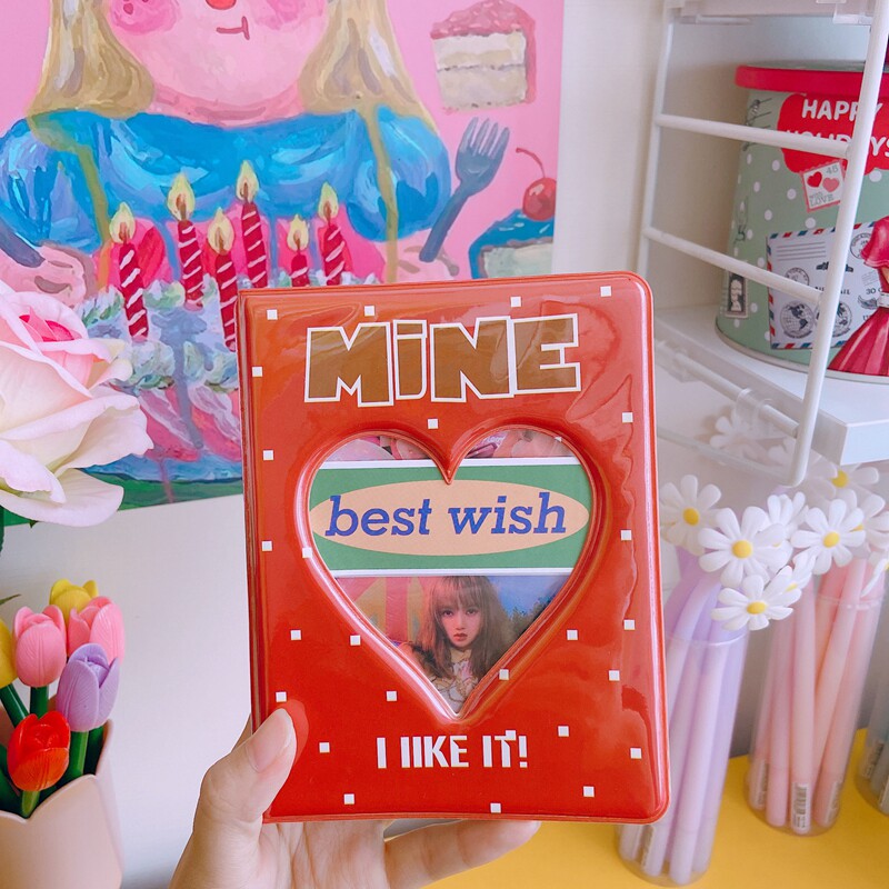 ins same girl heart retro ancient 3 inch mini-phase bookinsert PP comic book business card containing book standing 3 inches