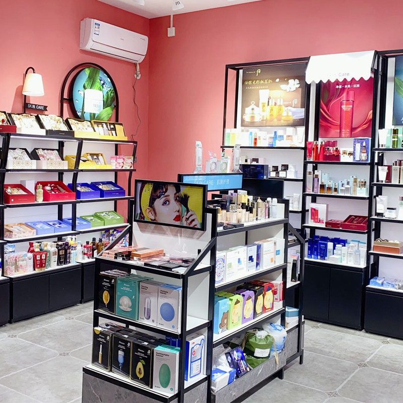 Cosmetics in the cabinet of pile cabinet multifunctional display frame skin care products backcase with lamp