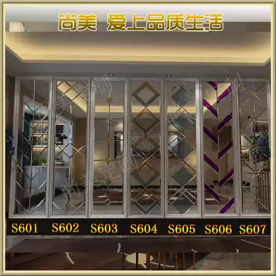 The custom-made TV wall on both sides of the mirror dining room background wall silver mirror Super White Mirror gray mirror