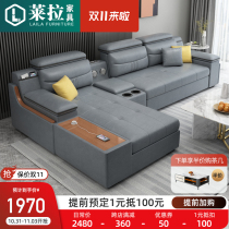 Modern minimalist technology cloth sofa bed dual-use foldable living room multi-functional concubine storage pull-out large size
