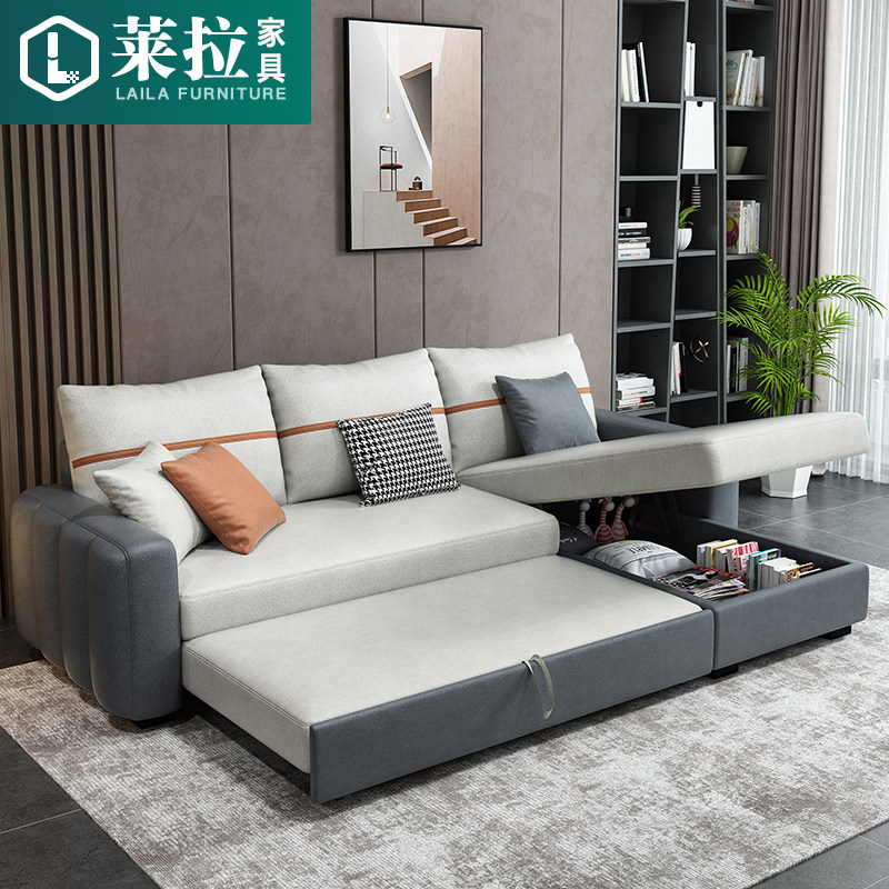 Tech Cloth Sofa Bed Dual-use Folding Living Room Multifunction able to incorporate small family type without occupying a place pull-out extension-Taobao
