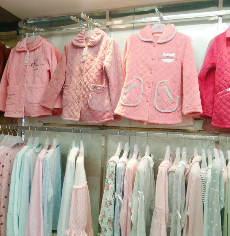 Andy mùa đông đồ ngủ nữ cao cấp kim cương beibei xuống clip cotton mỏng trung niên phục vụ gia đình phù hợp với 189235 đồ mặc nhà