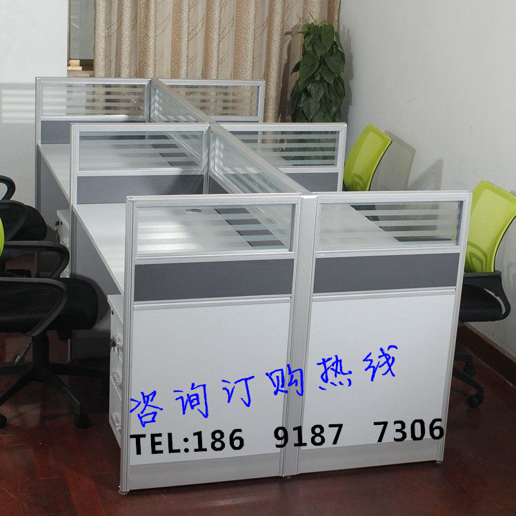 Staff Desk Chair Composition Screen Working Position Office 4 People 6 People Position Computer Table And Chairs Employee Cassette Partition