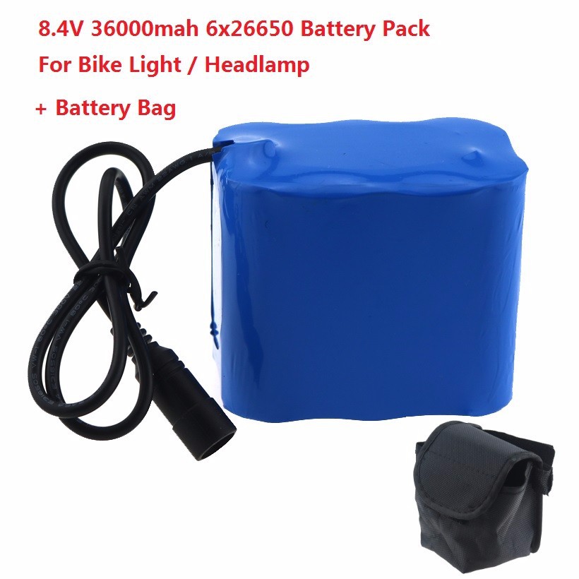 Manufacturers custom-made 4 2-8 4V 6-section 26650 battery pack bicycle headlight special battery pack for bicycle headlight