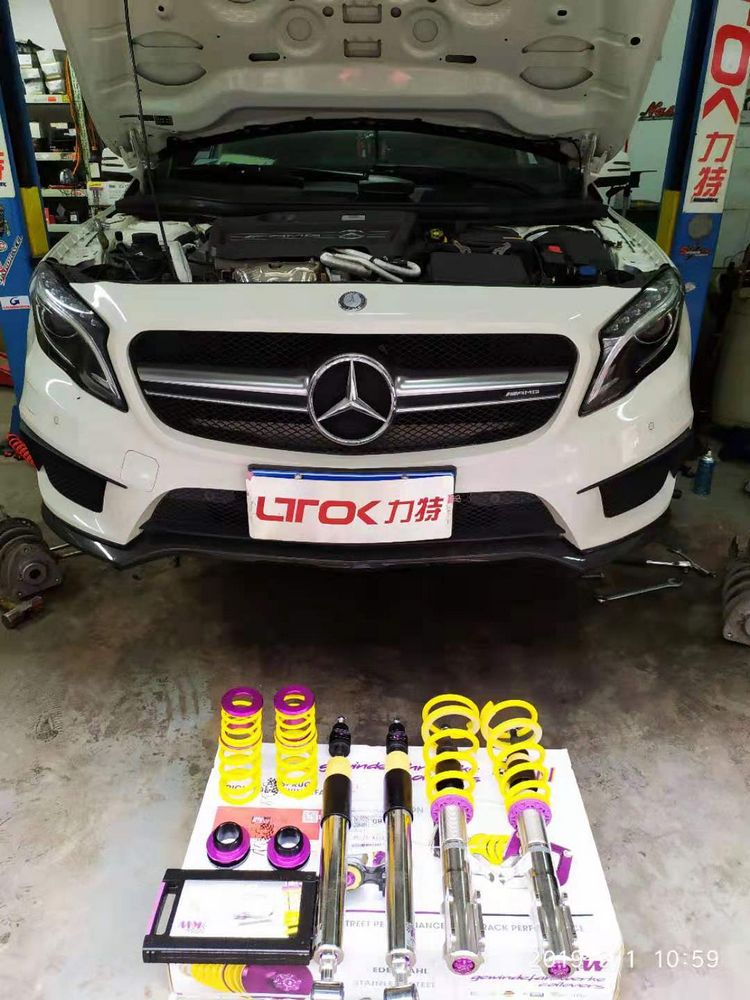 實體店kw V3避震賓士gla45 Amg 5 可調減震器絞牙避震器改裝