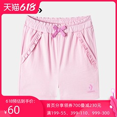 детские штаны converse匡威童装2020夏季新款婴童女童花边简约舒适针织宝宝短裤