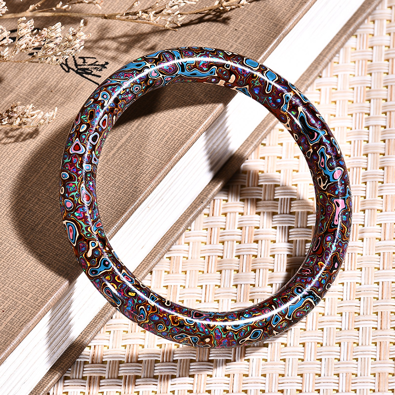 Muli lacquer bead bracelet pure handmade plant lacquer lacquer bracelet inlaid with crystal Chinese wind bracelet intangible cultural heritage craft