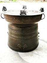 Non-Heritage Innovative Bronze Drum Art Collection tea table 600X500