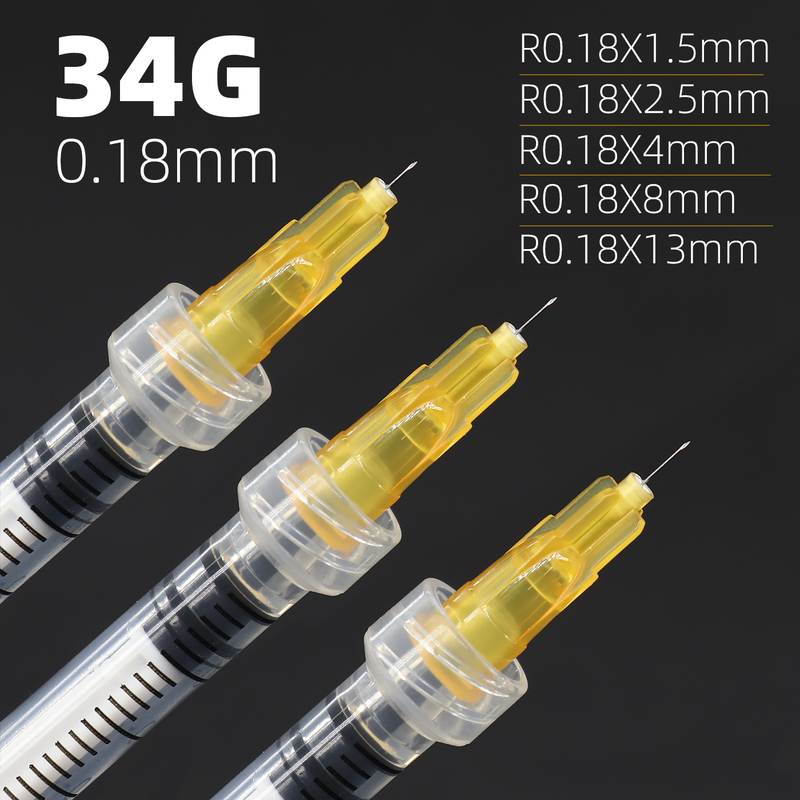 34g Ultra-Fine Needle Tip R0.18*1.5/2.5/4/6/8/13Mm Disposable Mosquito Pricking Needle 32g0.23 34g Ultra-Fine Needle Tip R0.18*1.5/2.5/4/6/8/13Mm Disposable Mosquito Pricking Needle 32g0.23