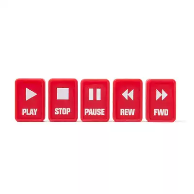 Italian Rocket walkman button refrigerator sticker) Healthy silicone material) Button pattern) Creative 5 pieces