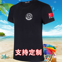 Security clothing T-shirt short-sleeved suit mens summer security overalls half-sleeved T-shirt summer breathable security uniform