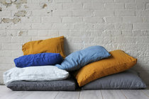 Flax pillow solid color linen pillow simple without core