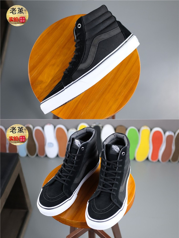 VANS Vance SK8-Hi Phát hành lại giày vải trượt ván thể thao và giải trí cao cấp hàng đầu jordan xám trắng