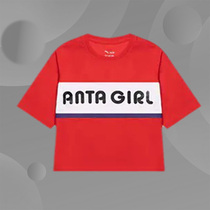 Anta Children's Wear 2021 Summer New Girls Middle School Children Han Fan Breathable Sweat Absorbing Sports Short Sleeve 36927153