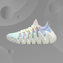 Li ning sports comfortable cushioning rebound running shoes magic thorn women's one-piece woven smart running shoes ARKR008