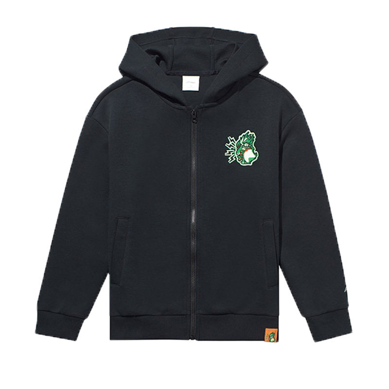 Li Ning children's clothing children's clothing men's children's children's knitted fabric exquisite printed cardigan hooded sweatshirt YWDQ177