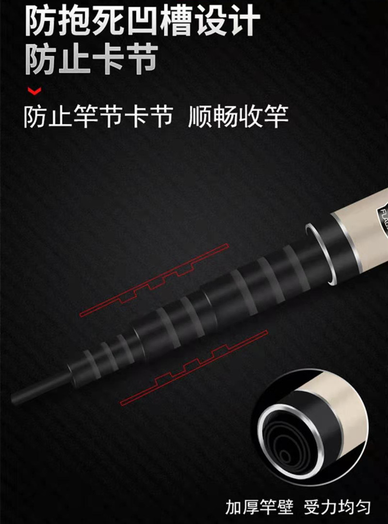 Ice удочкой 冰钓中通竿19调6h超轻硬高碳内走线 线冰钓竿2米超短28调中通杆套装 OSL