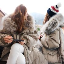 Thickened bread cotton coat down quilted jacket jacket female fat sister loose extra large size womens winter cotton clothing medium and long section