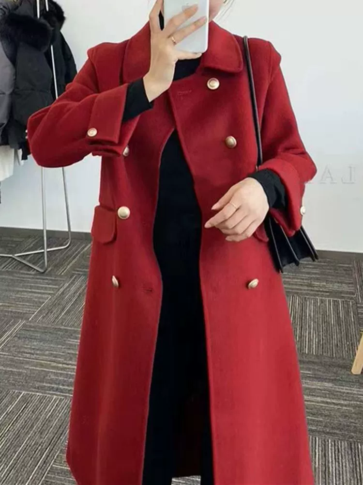 Woolen coat, woolen down jacket, plus size, 2023 collection, Korean style, oversize, increased thickness