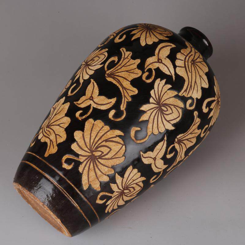 宋吉州窑黑釉剔花梅瓶：穿越千年的艺术之美-仿古瓷器-淘宝好物网