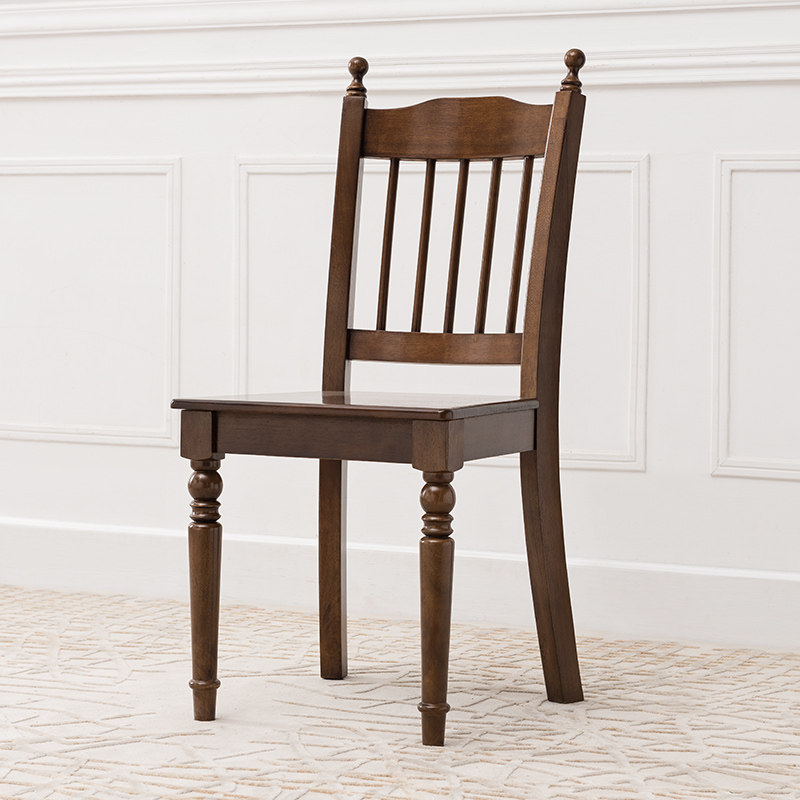 American Dining Chair Solid Wood Chair Leisure Study Chair Neoclassical Dining Chair Dining Table Combination Home Back Chair