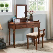 American dresser Bedroom small apartment mini makeup table European simple solid wood makeup table Net red womens makeup cabinet