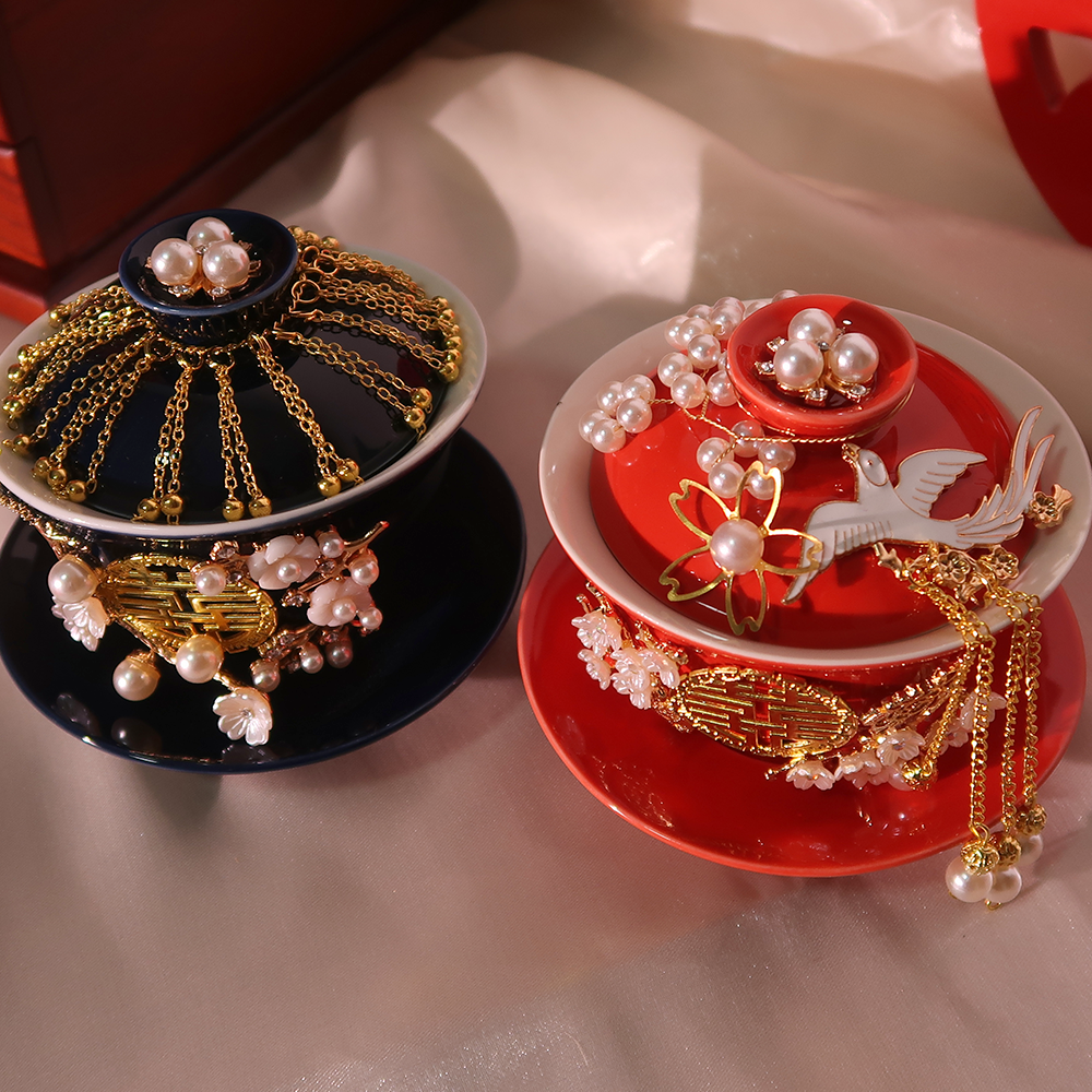 To teacup cup to the wedding gift wedding bride changed cup to the bowl to the finished product to the girlfriend hand diy married