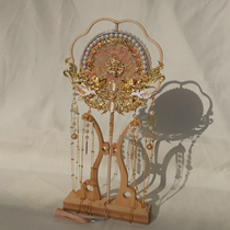 New Chinese Renaissance Fan with Flower Bride Married Dragon Fengxiu Wears Surface Surface Diy Material Pack