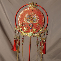 Xiuhe Group fan diy material bag Chinese wedding wedding fan bride ancient style handmade wedding fan finished