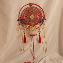 Evening Original Group fan original Bride wedding hand holding fan Xiuhe clothing costume wedding dress Hanfu material bag fan