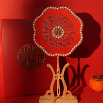 Chinese wedding double-sided finished product fan ancient style Xiuhe embroidery fan marriage bride wedding gift hand holding flowers