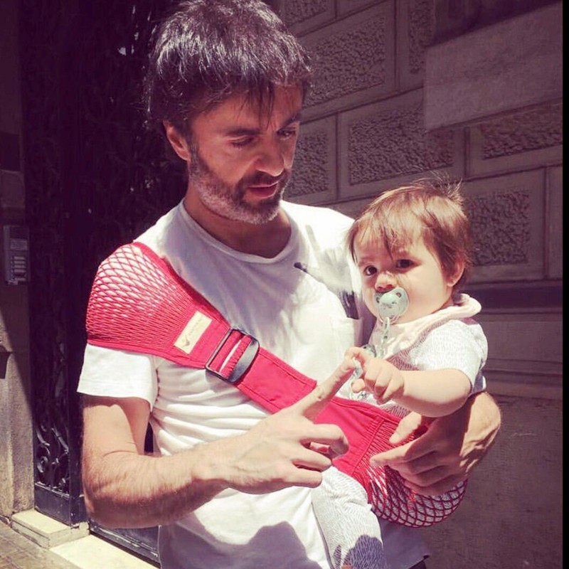 Japan buddy baby parenting package back scarf Silska buckle adjustment net pocket newborn carrier big child travel