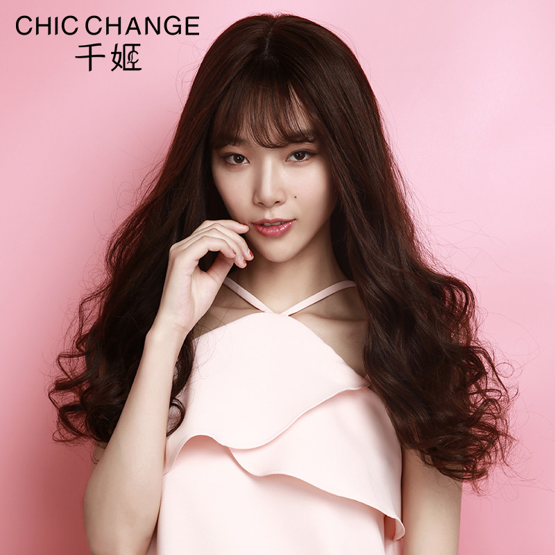 千姬假发女长卷发大波浪蓬松自然空气刘海网红可爱 真人发丝发型