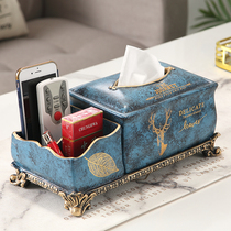 Multifunctional tissue box Nordic ins storage box creative high-end luxury napkin paper box home bedroom paper box