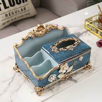 Tissue box living room light luxury TV remote control coffee table storage box home simple paper drawer cute napkin box