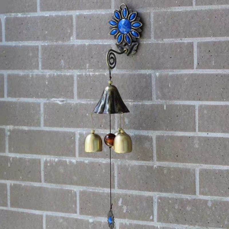 Yupo with nine-leaf bell lotus nine-leaf bell-lotus knot printing custom nine-leaf bell lotus French seal Feng Shui supplies wind bell bell