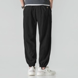 Мужские шелковые летние тонкие элитные быстросохнущие штаны, оверсайз, свободный крой