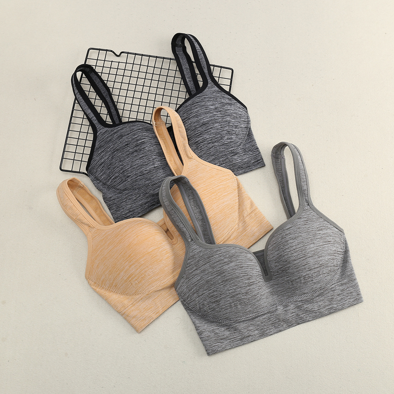 Running anti-shock anti-sagging sports underwear women's high-strength no steel ring small chest gathered vest style girls' bra