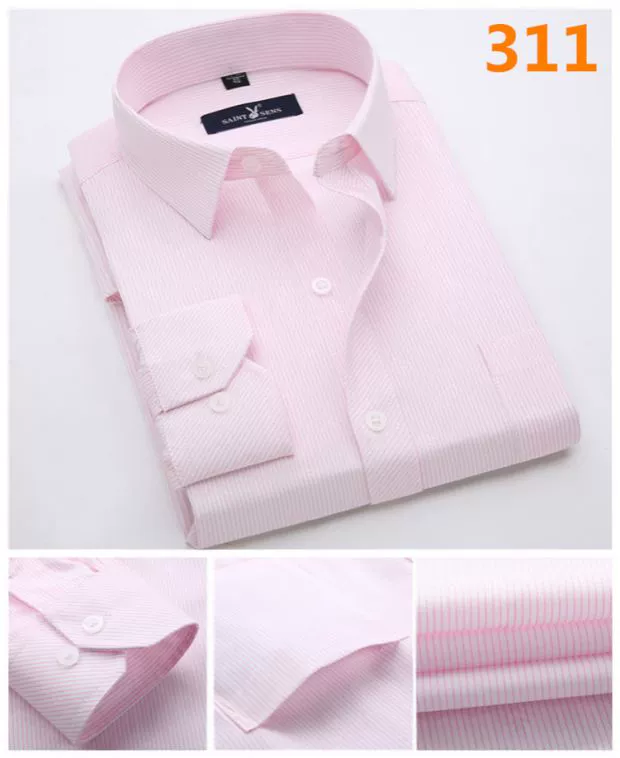 Mùa xuân 2017 áo sơ mi nam dài tay trung niên công sở váy cotton sọc áo sơ mi nam giản dị phần mỏng áo sơ mi nam tay ngắn form rộng