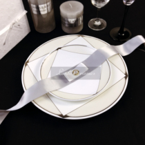 Eurostyle High-end Hotels Cutlery Dining Room Hotel Dining Room Special Bone Porcelain Bowl Tray Spoonful Dishes Wholesale