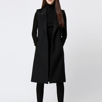 Maojia vest female long Korean version 2021 New Tide autumn and winter slim slim black Nizi waistcoat