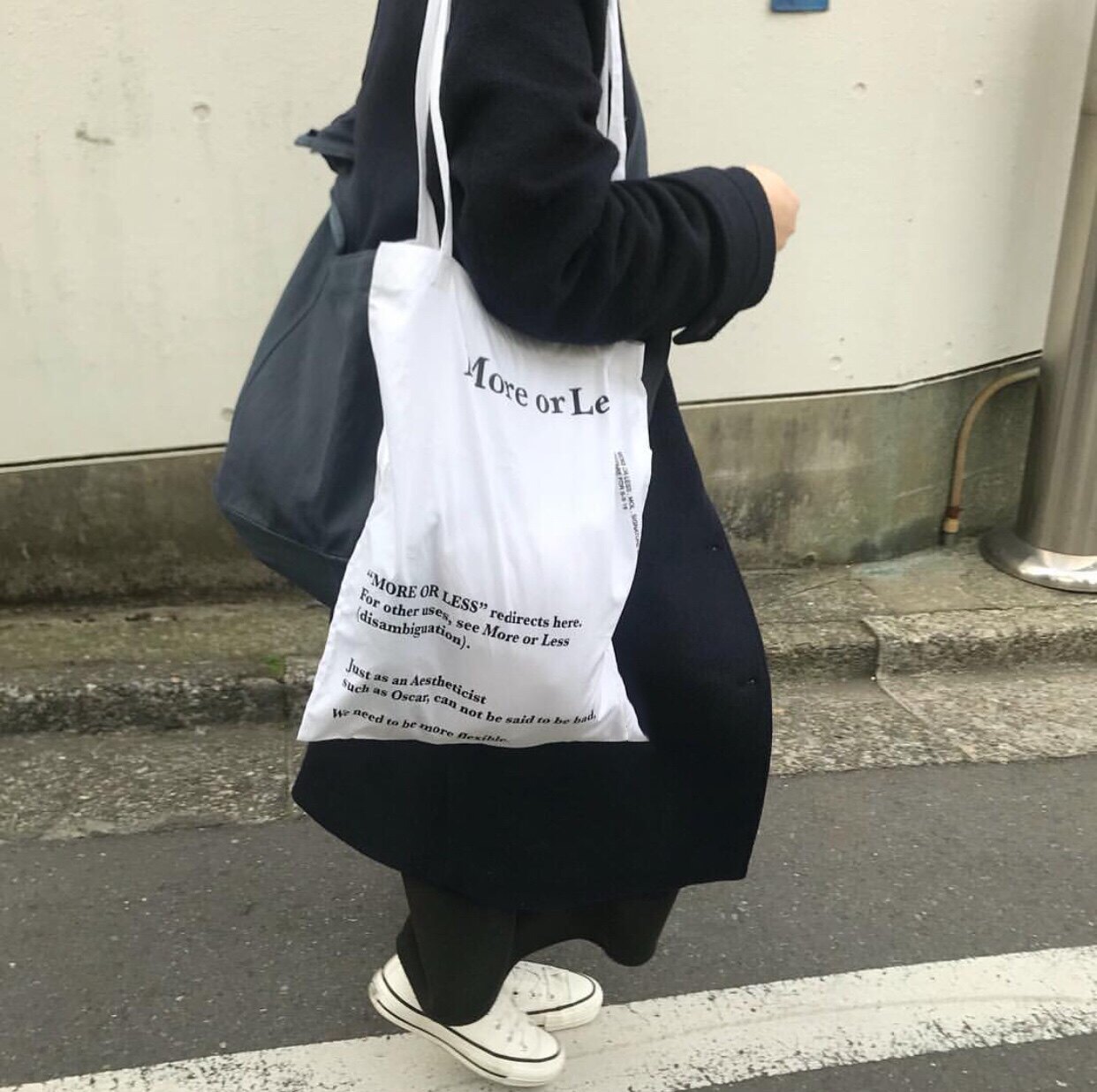 less letter eco-friendly tote bag three colors