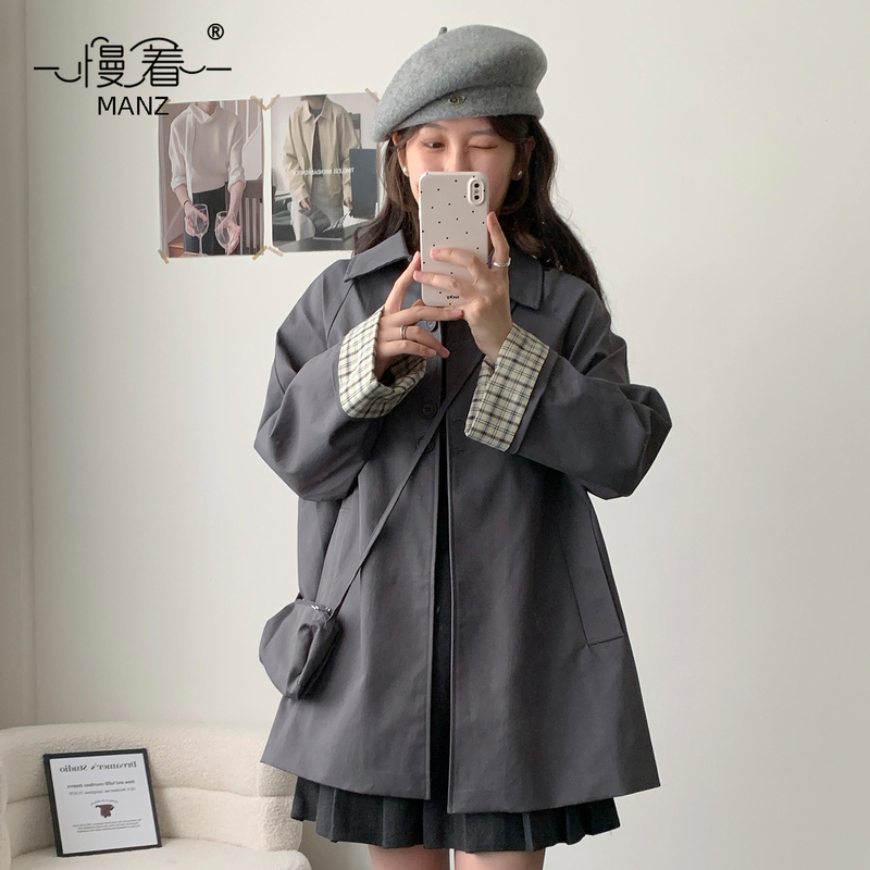 Wait a Minute, Manz Windbreaker Jacket for Women, Petite Short Style, Loose Fit, Windproof, Thin, Autumn Wear, Mid-Length, Plus Size Top Wait a Minute, Manz Windbreaker Jacket for Women, Petite Short Style, Loose Fit, Windproof, Thin, Autumn Wear, Mid-Length, Plus Size Top